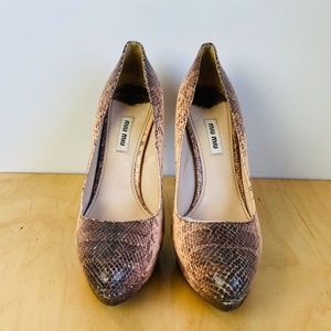 Miu Miu Leather Animal Print Pumps, 10.